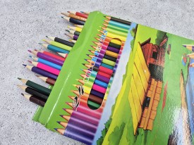 Pack 24 lapices colores economicos caja verde